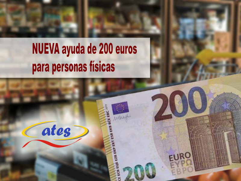 NUEVA ayuda de 200 euros para personas físicas