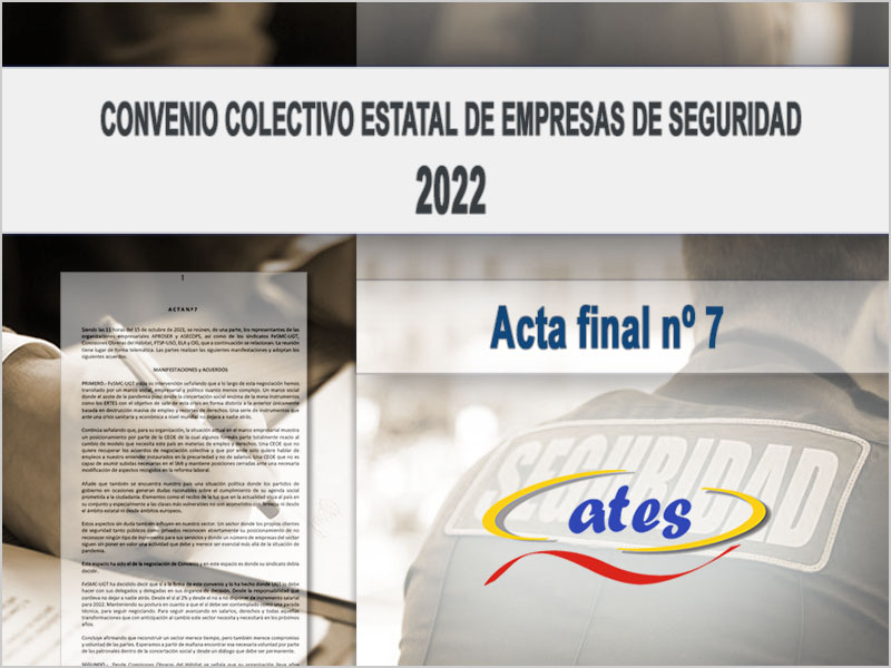 Convenio Colectivo 2022, acta final N.º 7