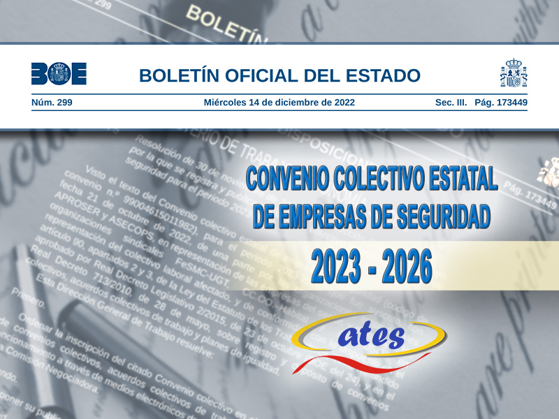 Publicación en el BOE del Convenio de seguridad 2023-2026