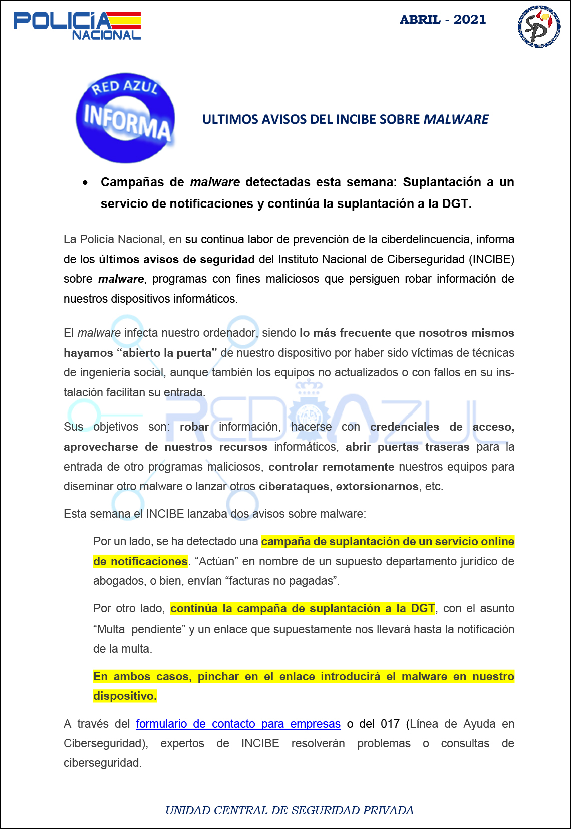 Comunicado Red Azul Ates Último aviso Red Azul