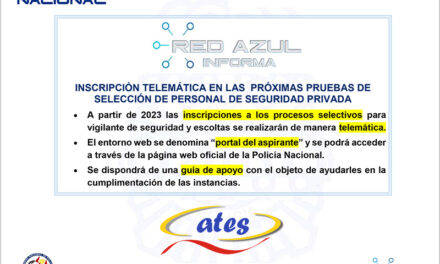 Inscripción telemática en pruebas de selección de seguridad privada